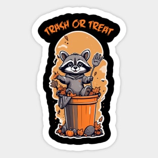 Trash or Treat - Baby Raccoon Halloween Sticker